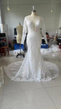 Deep V Fishtail Wedding Dress Sexy Temperament Fashionable Stylish Flattering