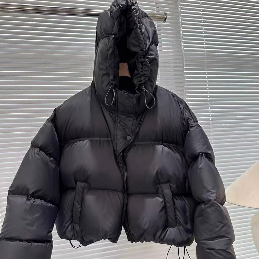 Down Cotton-padded Coat For Women Short Hood Cotton-padded Coat