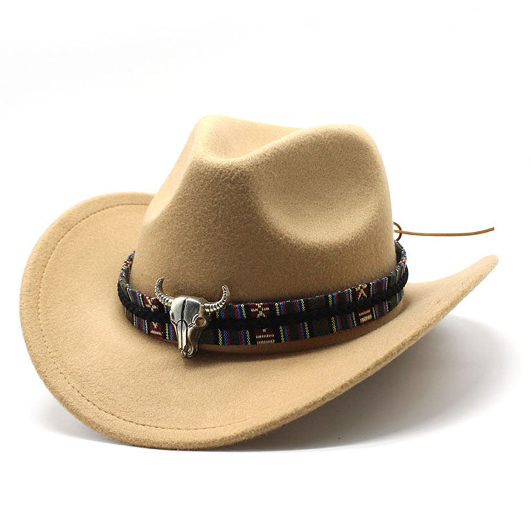 Western Cowboy Hat Woolen Jazz Male Ladies' National Style