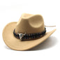 Western Cowboy Hat Woolen Jazz Male Ladies' National Style