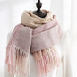Women's Fashion Warm Tassel Outer Scarf