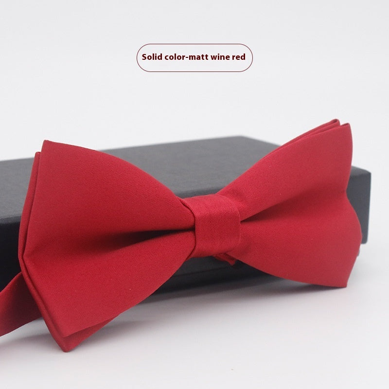 Men's Solid Color Formal Wear Wedding Business Casual Groom Groomsman Bow Tie