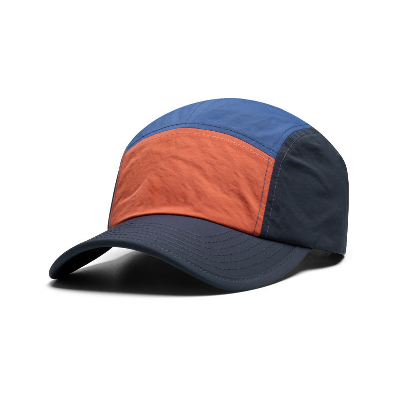 Men's Simple Quick-drying Five-piece Color Matching Curved Brim Baseball Cap