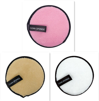 Magic Lazy Water Makeup Remover Powder Puff Short Hair Round Face Wash Makeup Remover Sponge