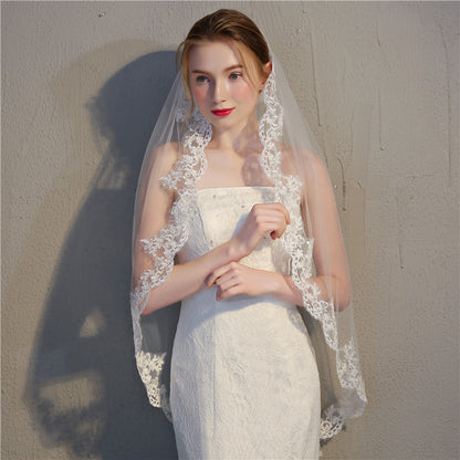 Bridal Headdress High-end Car Bone Lace Off White Wedding Accessories