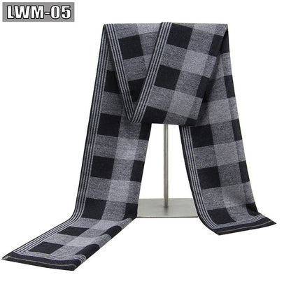 Men's Scarf European And American Cashmere Autumn And Winter Business Plaid