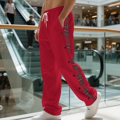 Simple Stitching Casual Sports Breasted Sweatpants