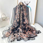 Yourou China Rose Printed Scarf