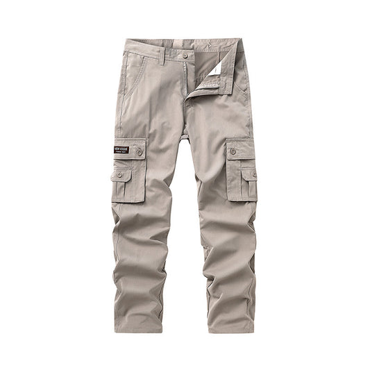 Outer Wear Fashion Straight Multi-pocket Cargo Pants