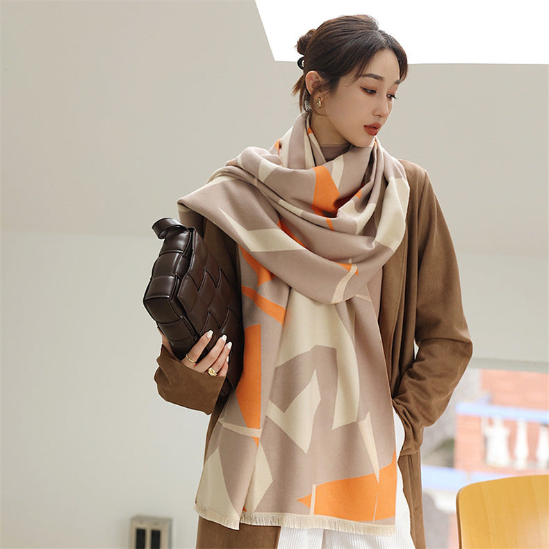 Fashionable Cashmere Long Student Warm Scarf