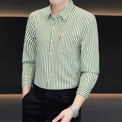 Striped Youth Korean Slim Fit Casual All-match Shirt