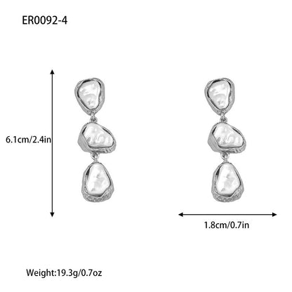 European And American Long Pearl Earrings Women's Niche Normcore Bag