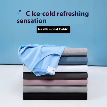 Ice Silk New Upgrade Modal Short-sleeved T-shirt Men