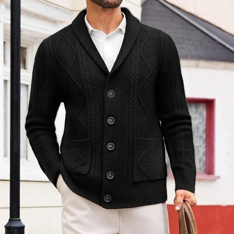 Cardigan Men's Sweater Jacket Long-sleeved Casual Men's Clothing