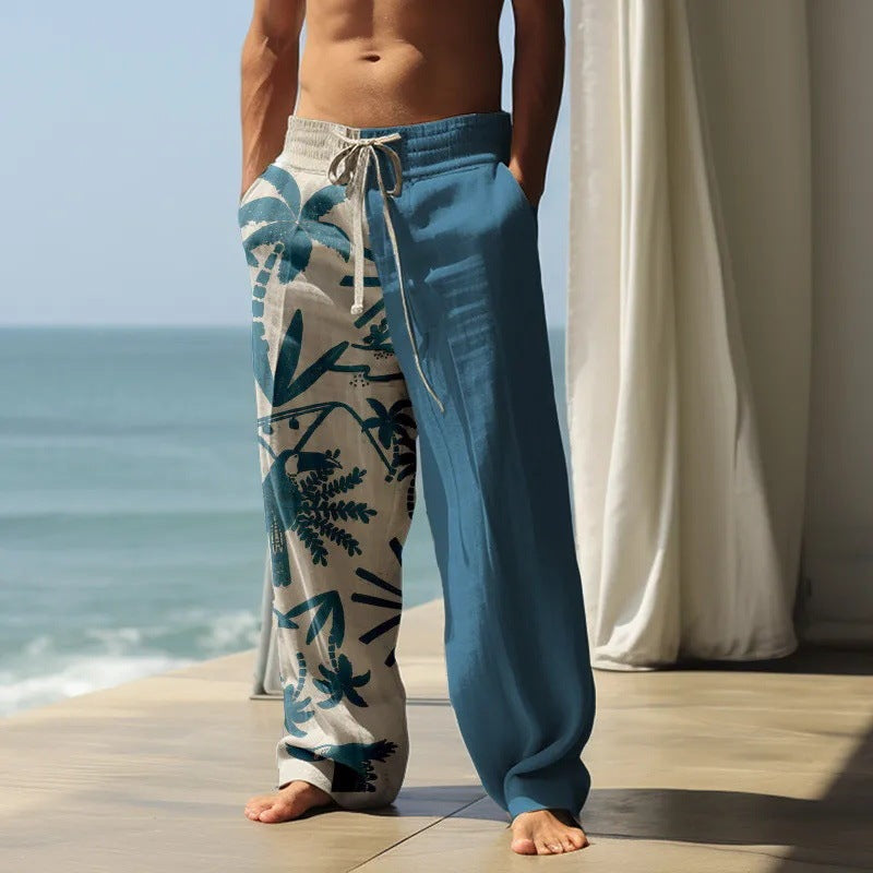 Men's Casual Beach Wide Leg Pants