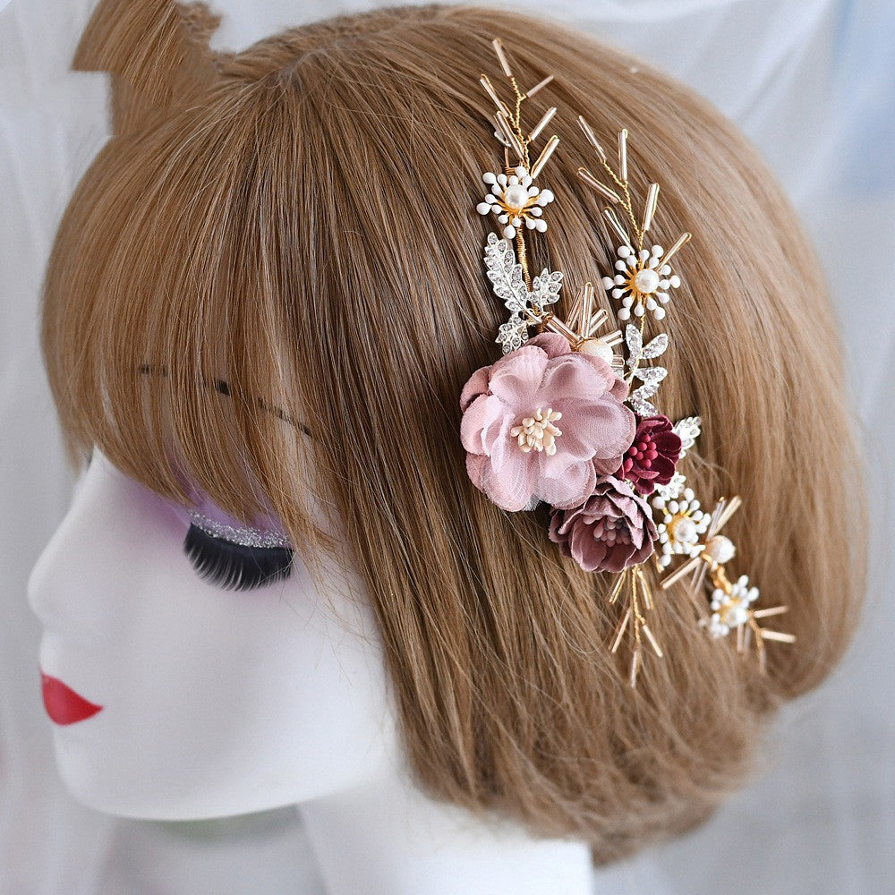 Beautiful Flower Bridal Headdress, Side Trim Clip Bridesmaid Wedding