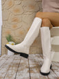 Plus Size Below The Knee High-top Boots