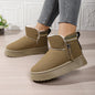 Side Zipper Thick Sole Height Increasing Snow Boots For Women