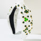 Rhinestone Green Clover Decoration Hair Accessories Hair Hoop Female