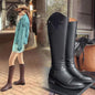 Autumn Winter Retro Below The Knee Irregular Riding Boots