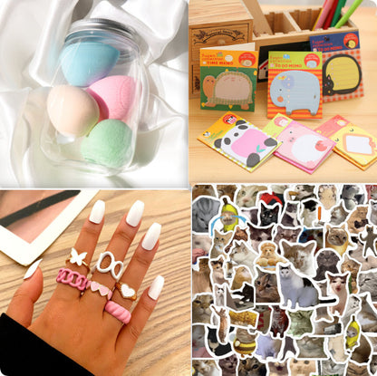 Canned Powder Puff Beauty Egg Box Makeup Sponge  Set