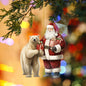Old Man And Polar Bear Christmas Pendant Christmas Tree Decoration