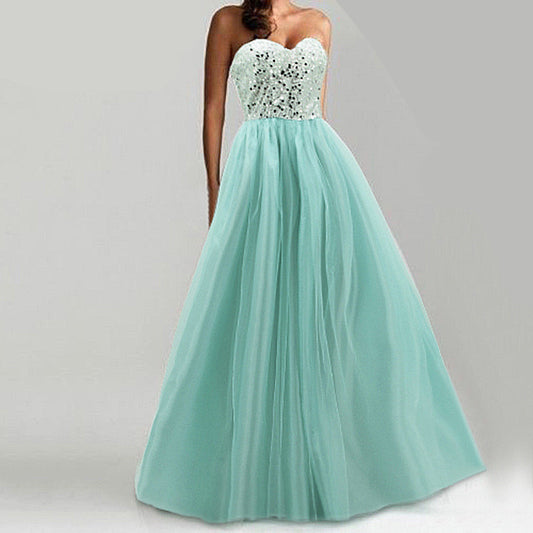 Wedding Splicing Chiffon Net Yarn Self-cultivation Evening Party Evening Dress