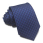 8CM Polyester Jacquard Striped Tie Men's Business Formal Red Black Blue