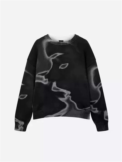 Fashion Casual Printed Polyester Sweater