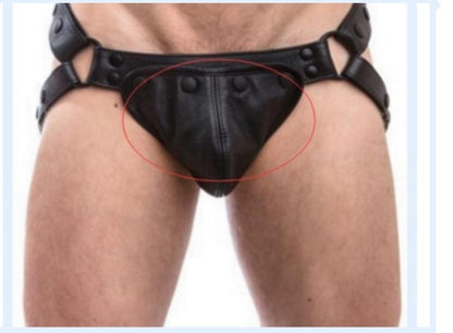 Removable Binding Sexy Men's Leather Underpants