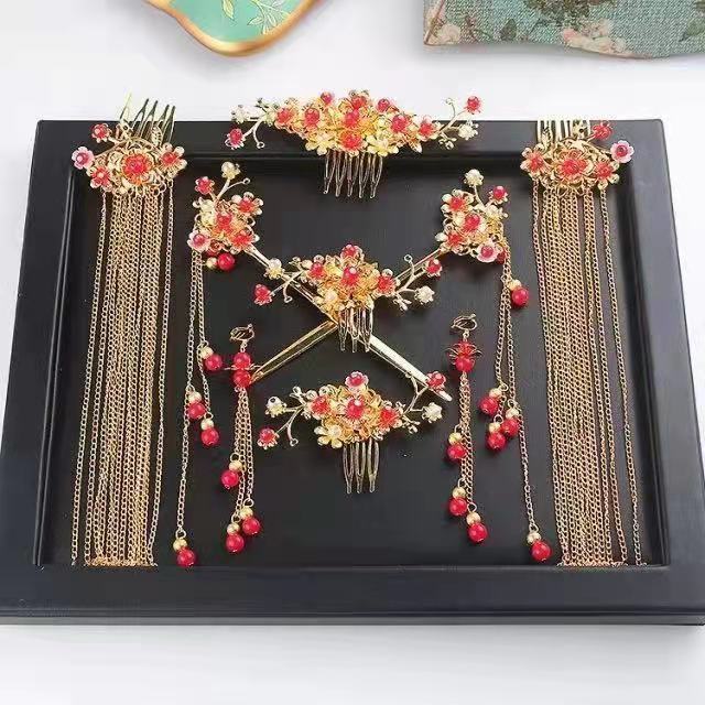 Flower Hairpin Hanfu Hair Crown Gorgeous Fairy Girl Toasting Clothes