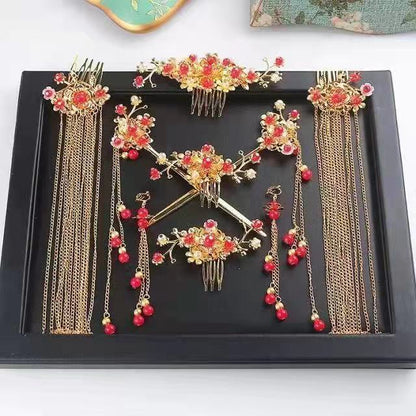 Flower Hairpin Hanfu Hair Crown Gorgeous Fairy Girl Toasting Clothes