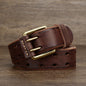 Men's Casual Retro Free Pin Punch First Layer Cowhide Lazy Belt
