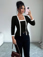 Cardigan Jacket And Vest Two-piece Set Tops