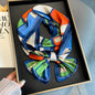 Warm Small Silk Scarf Thin Narrow Ribbon