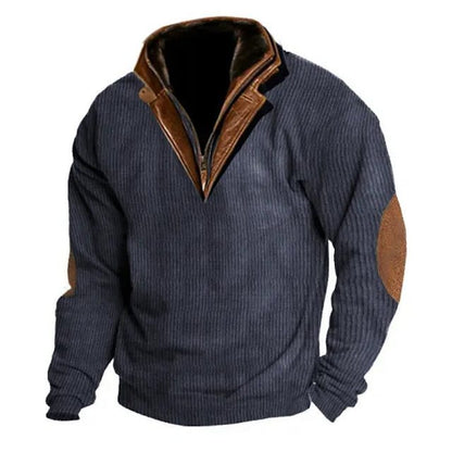 Warm And Loose Outdoor Breathable Stand Collar Men's Sweater