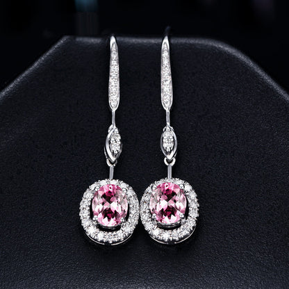Real Sapphire Colored Gems Long Earrings