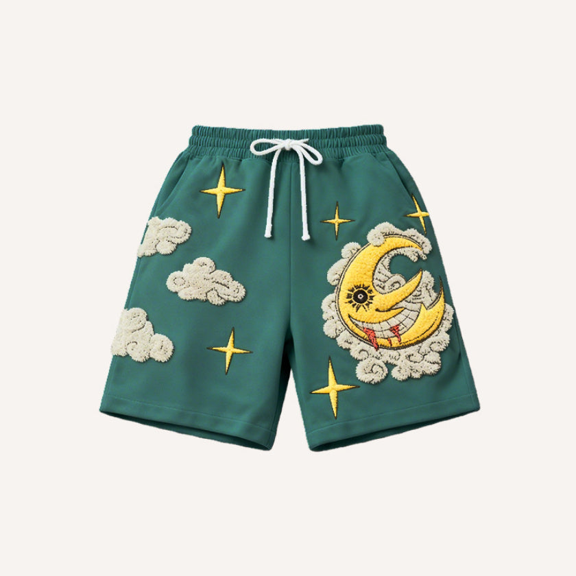 Retro Plus Size Loose Sports Knee Length Shorts