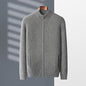 Men's Half Turtleneck Zipper Cardigan Thickened Jacket Casual