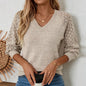 Sweaters Women's Clothing Solid Color Knitted Pullover Long Sleeve