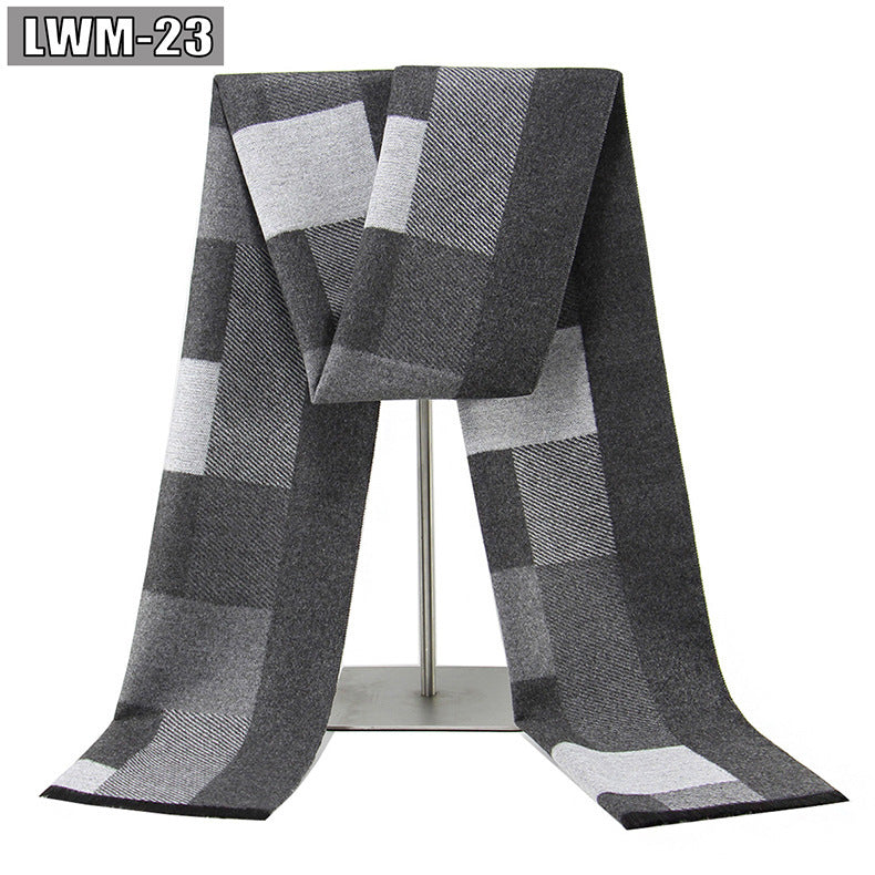 Men's Scarf European And American Cashmere Autumn And Winter Business Plaid