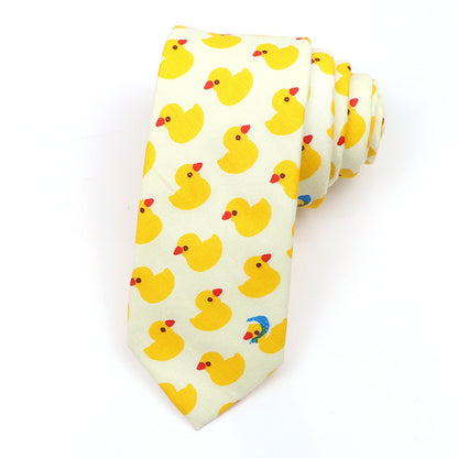 Korean Style Narrow Men's Clothing Cotton Tie