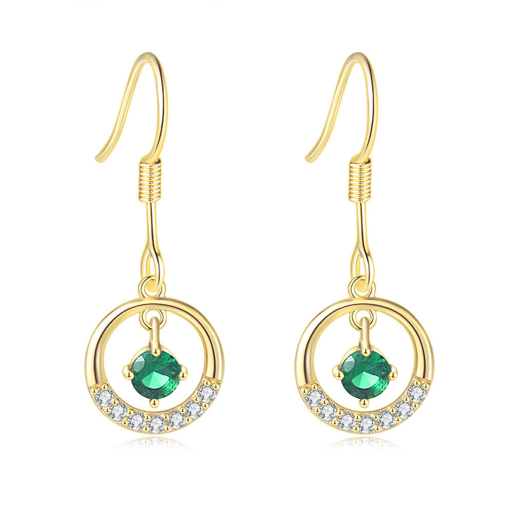 Fashion Simple Beccarite Round Earrings