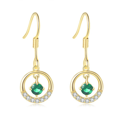 Fashion Simple Beccarite Round Earrings