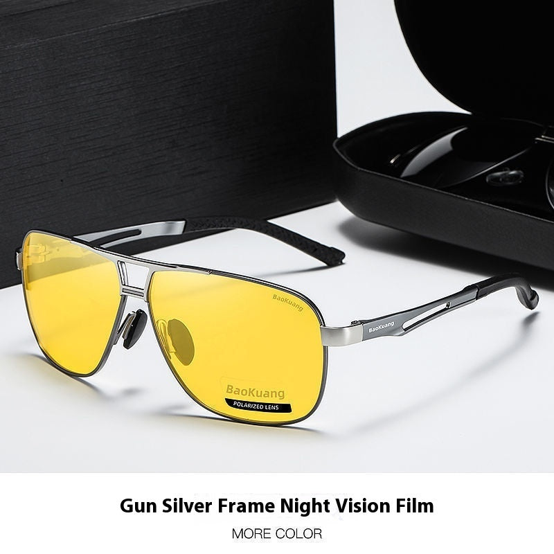 Men's New Day And Night Dual-use Discolored Sunglasses
