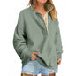 Pullover Leisure Loose Button Sweater For Women