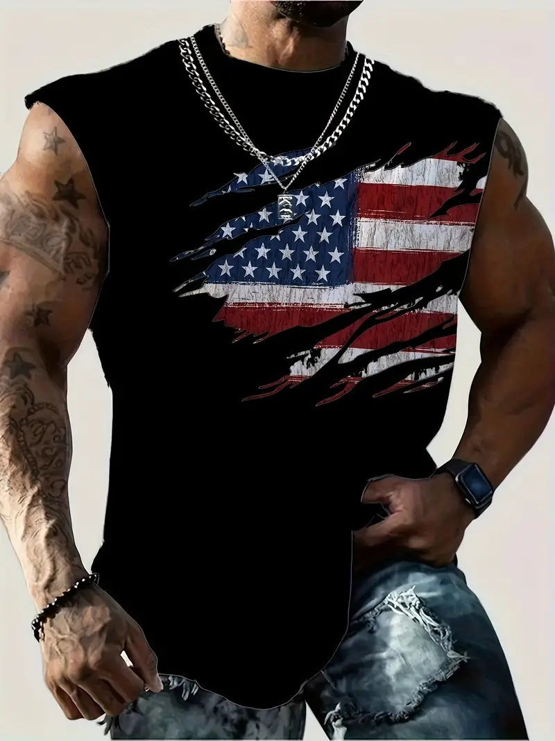 Fashion Personality New Printed Men's Vest Top