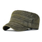 Men's Outdoor Sunshade Pure Color Washed Cotton Flat-top Cap