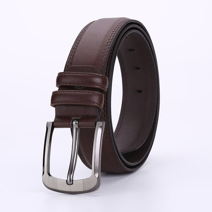 Men's Pin Buckle Cowhide Belt Business Fashion And Leisure