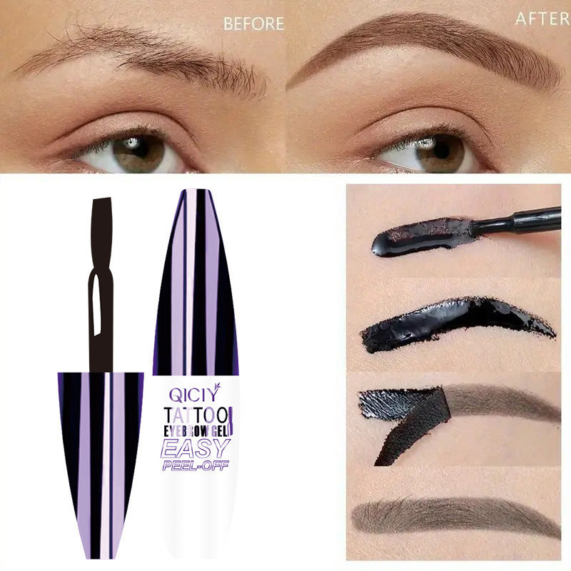 Tattoo Easy Peel Off Eyebrow Gel Cream Types Long-Lasting Smudge-Proof Sweat Resistant Waterproof Cosmetics